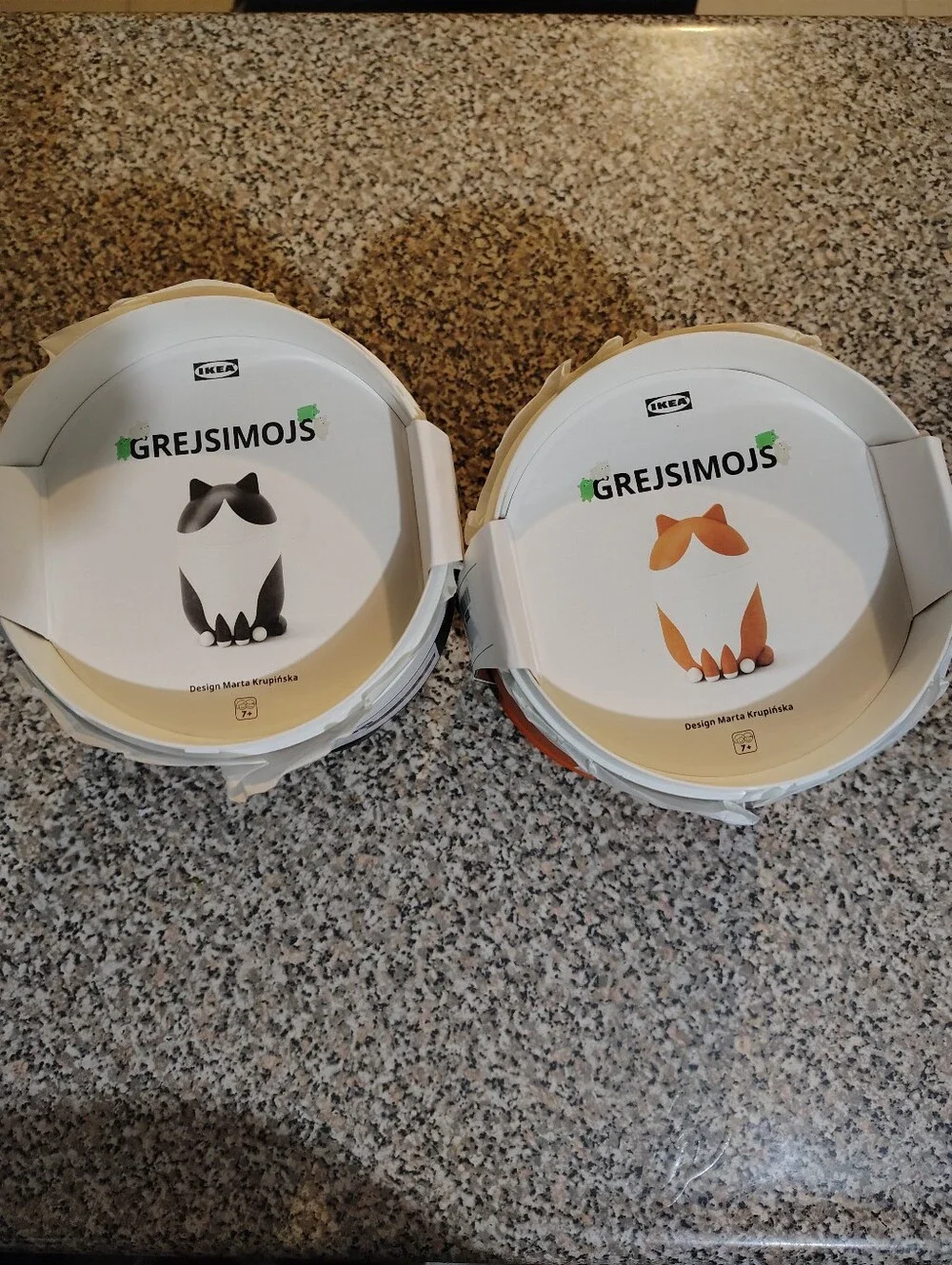 GREJSIMOJS Small Containers in Black and Orange